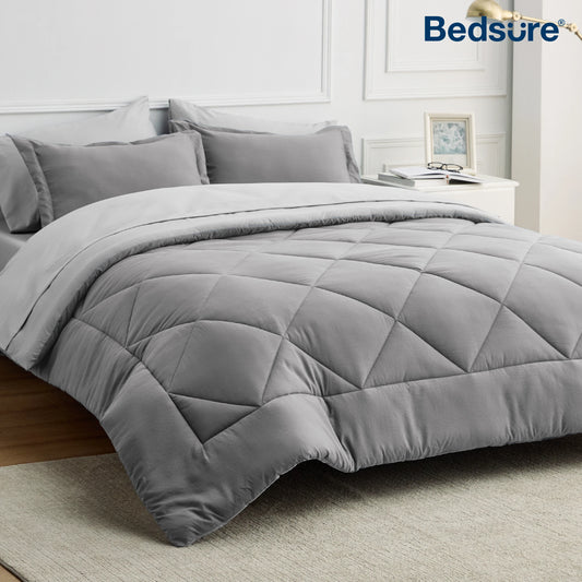 Grey comforter set